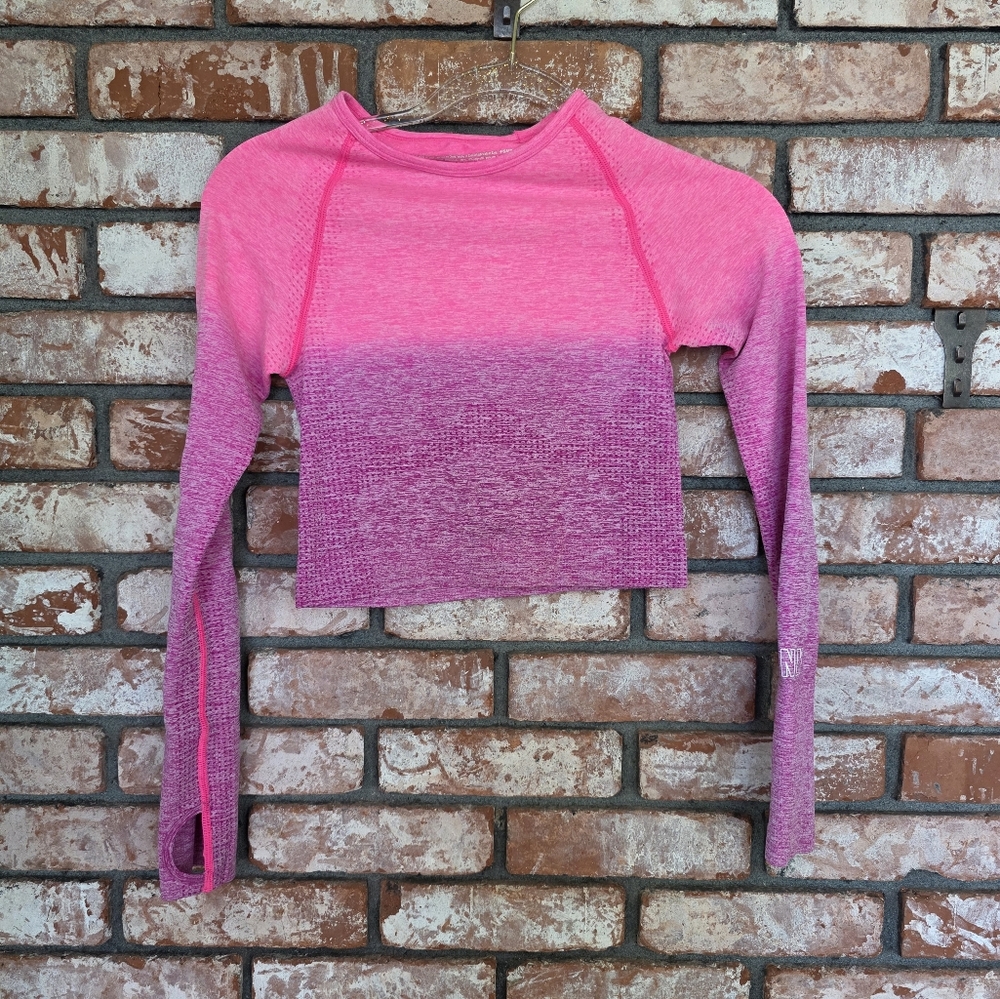 PINK Victoria's Secret Pink to Purple Ombre Crop Top